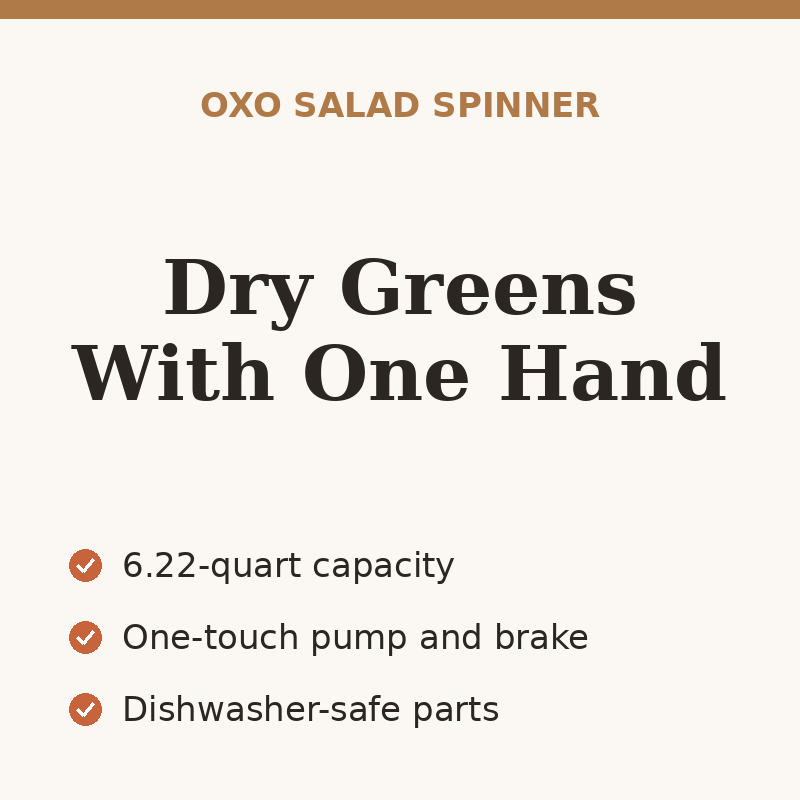 OXO Good Grips Salad Spinner, 6.22 Qt