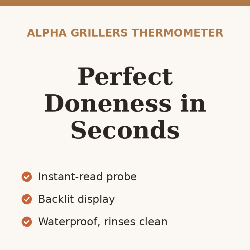 Alpha Grillers Instant Read Meat Thermometer