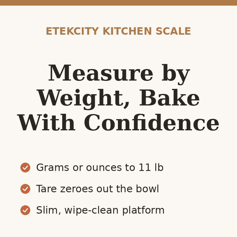 Etekcity Digital Food Kitchen Scale, 11 lb