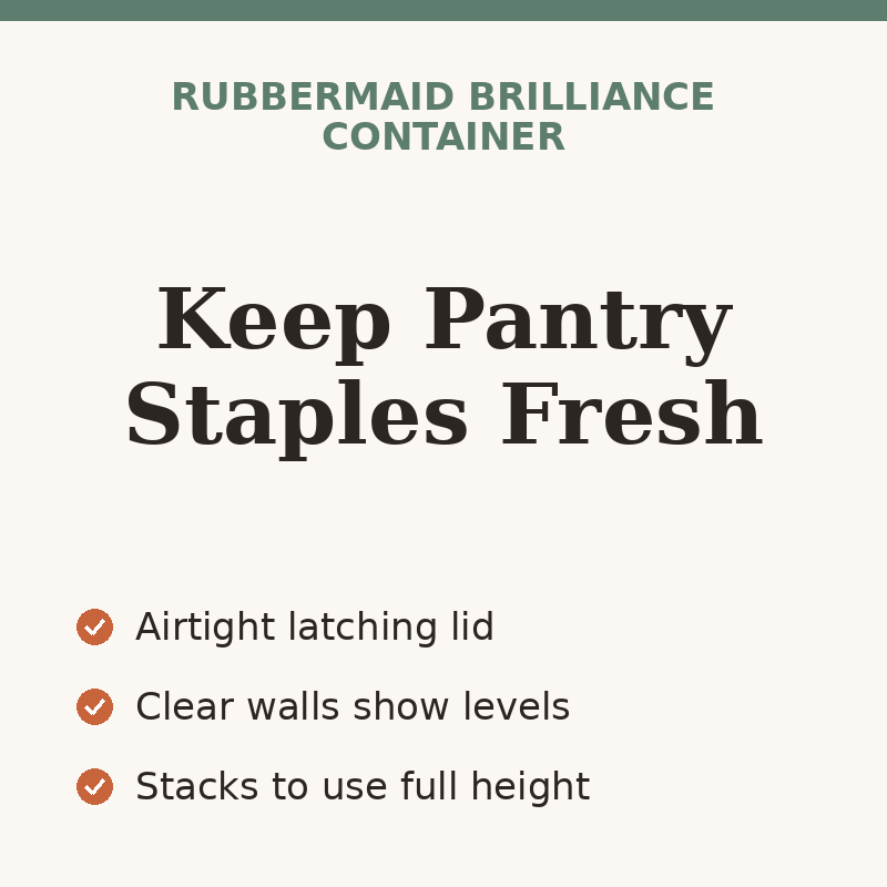 Rubbermaid Brilliance 12-Cup Airtight Pantry Container