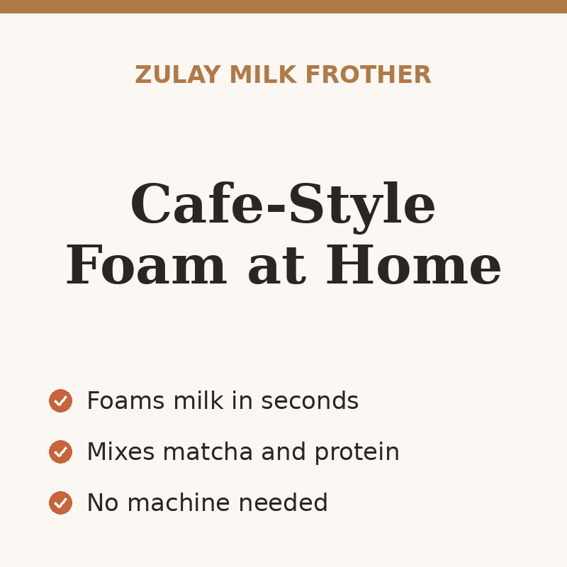 Zulay Kitchen Handheld Milk Frother