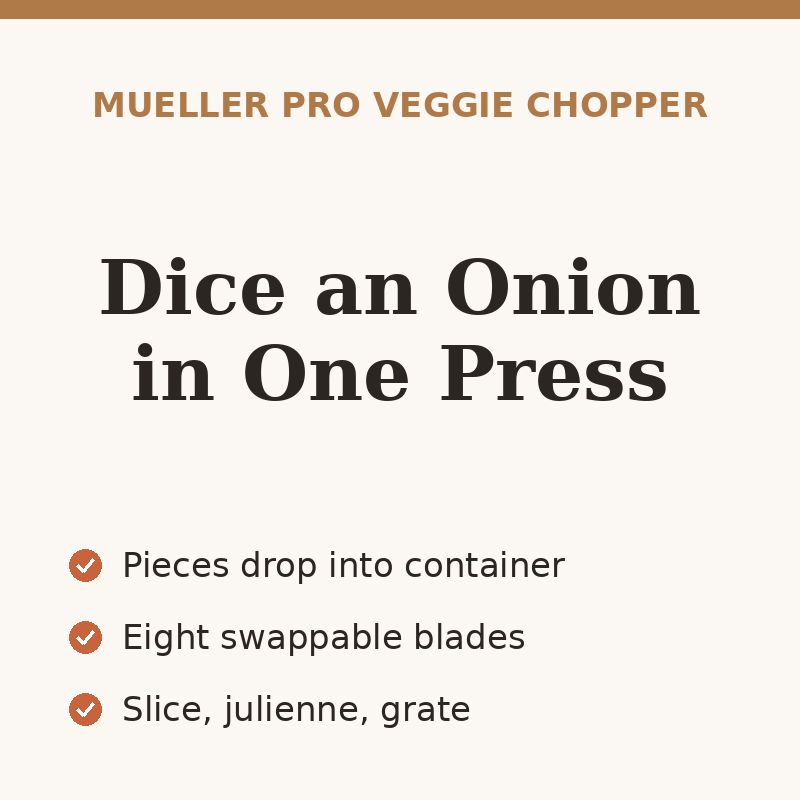 Mueller Pro Vegetable Chopper and Mandoline Slicer, 10-in-1