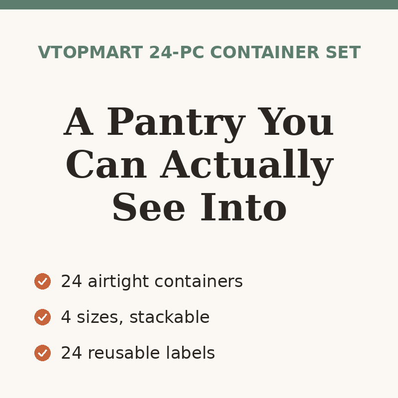 Vtopmart 24-Piece Airtight Food Storage Container Set