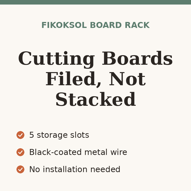 Fikoksol Cutting Board and Baking Sheet Organizer Rack